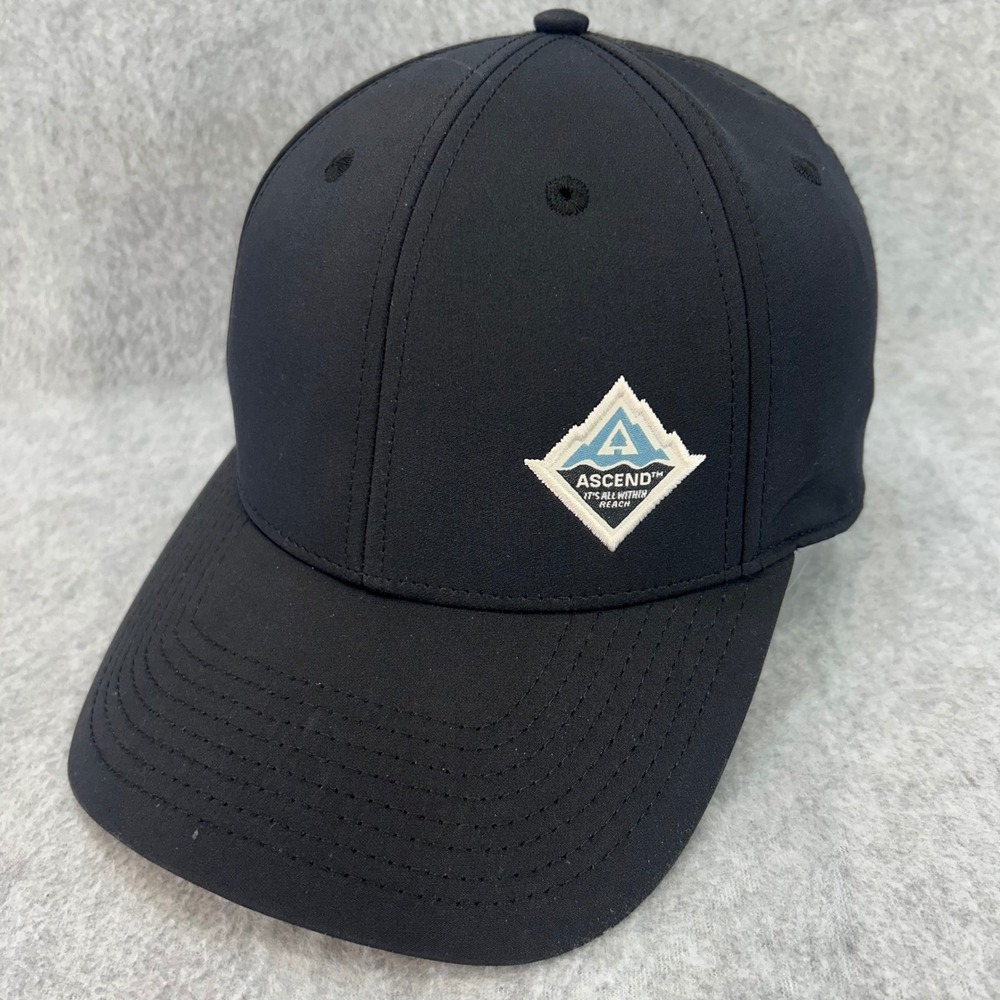 Black Ascend It's all Within Reach Baseball Hat Mens OSFM Stretch Logo Cap